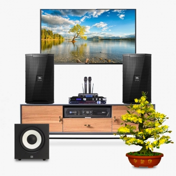 Dàn karaoke LA020 (JBL KPS2 + Sub JBL Stage A120P + Đẩy công suất Crown KVS500 + Vang số JBL KX180A + Micro JBL VM300 + Quản lý nguồn Kiwi S803A)