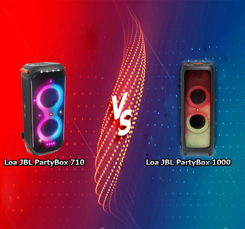 So sánh 2 mẫu loa bluetooth JBL PartyBox 710 và JBL PartyBox 1000 khác nhau ở chỗ nào